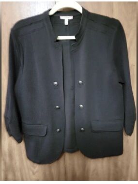 Maurices Black Double-Breasted Knit Blazer